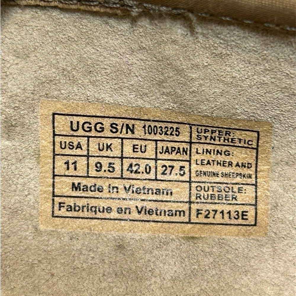 UGG Australia Alloway Gold Sparkly Flats With Genuine Sheepskin Lining Size 11 - Picture 6 of 7